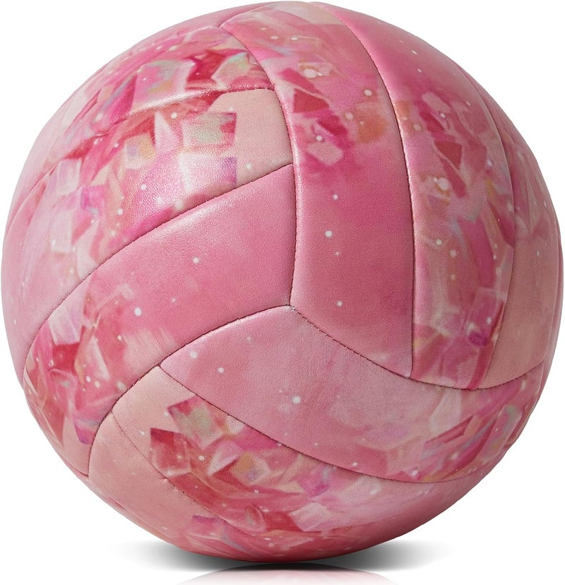 PECOGO Volleyball Size 5 PU Leather Soft Indoor Outdoor Volleyballs Sports Training Game Play Ball for Beginner, Teenager, Adult, 8.2 - Image 2